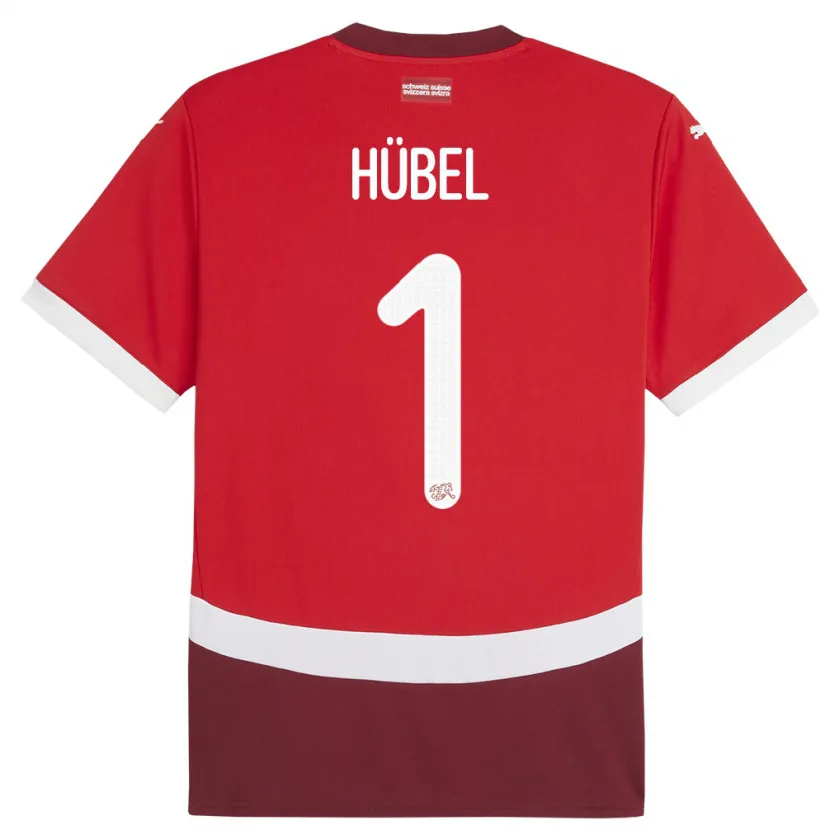 Danxen Mulher Camisola Suiça Marvin Hubel #1 Vermelho Principal 24-26 Camisa