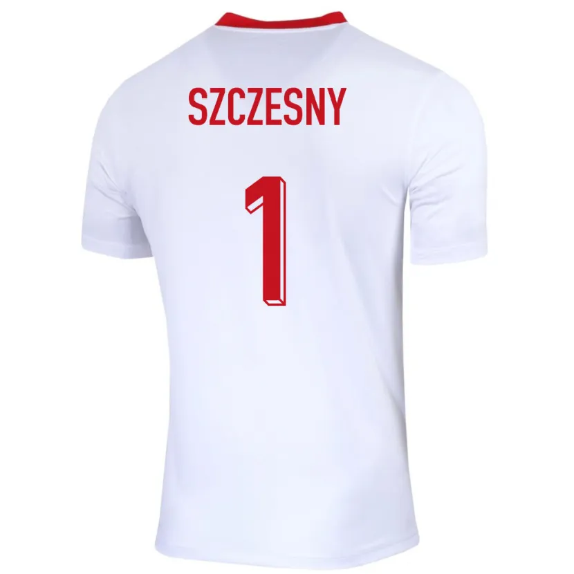 Danxen Mulher Camisola Polónia Wojciech Szczesny #1 Branco Principal 24-26 Camisa