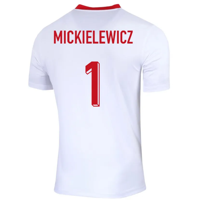 Danxen Mulher Camisola Polónia Aleksander Mickielewicz #1 Branco Principal 24-26 Camisa