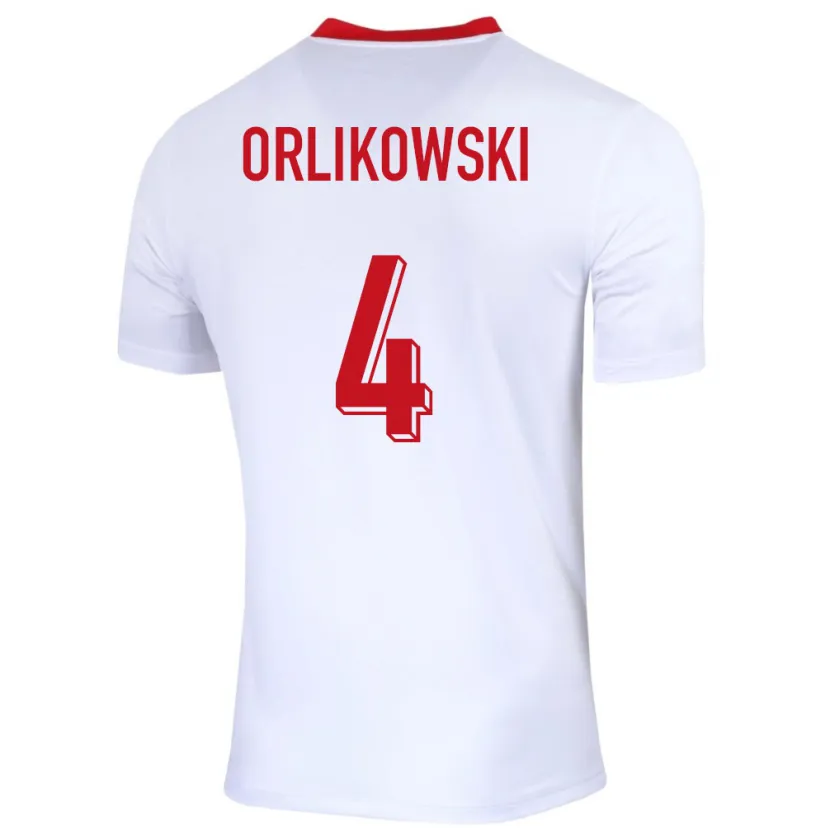 Danxen Mulher Camisola Polónia Igor Orlikowski #4 Branco Principal 24-26 Camisa