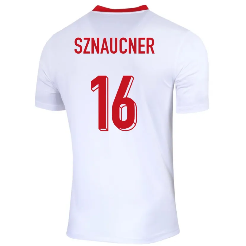 Danxen Mulher Camisola Polónia Maksymilian Sznaucner #16 Branco Principal 24-26 Camisa
