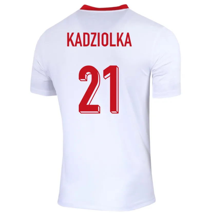 Danxen Mulher Camisola Polónia Szymon Kadziolka #21 Branco Principal 24-26 Camisa