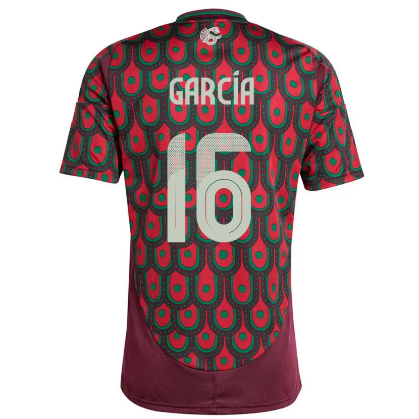 Danxen Mulher Camisola México Uziel Garcia #16 Marrom Principal 24-26 Camisa