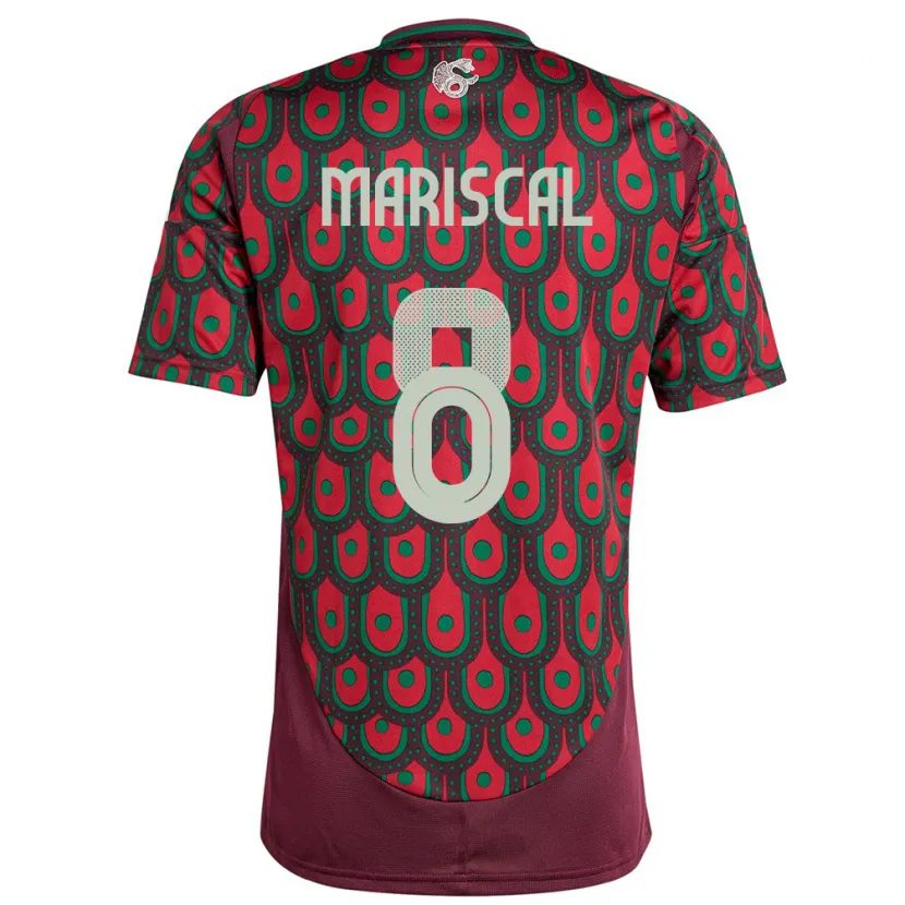 Danxen Mulher Camisola México Salvador Mariscal #8 Marrom Principal 24-26 Camisa