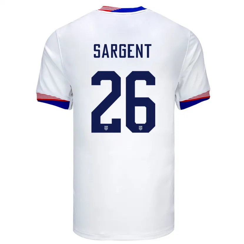 Danxen Mulher Camisola Estados Unidos Josh Sargent #26 Branco Principal 24-26 Camisa