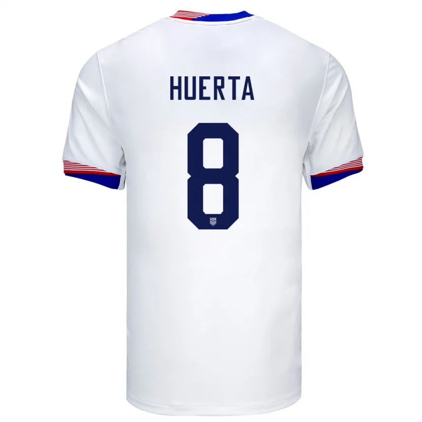 Danxen Mulher Camisola Estados Unidos Sofia Huerta #8 Branco Principal 24-26 Camisa