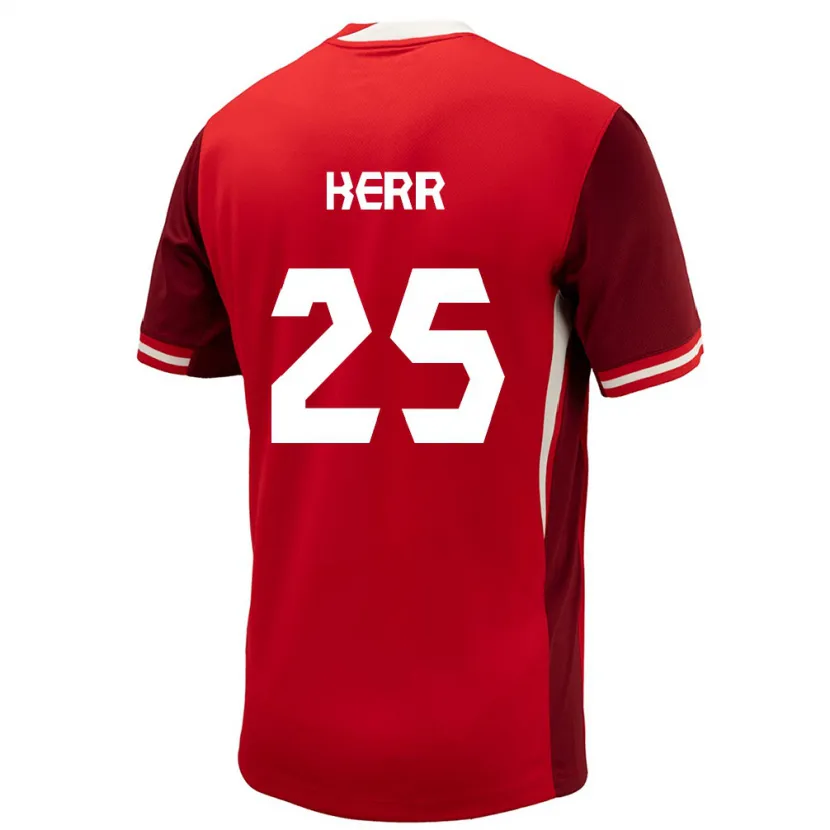 Danxen Mulher Camisola Canadá Devon Kerr #25 Vermelho Principal 24-26 Camisa