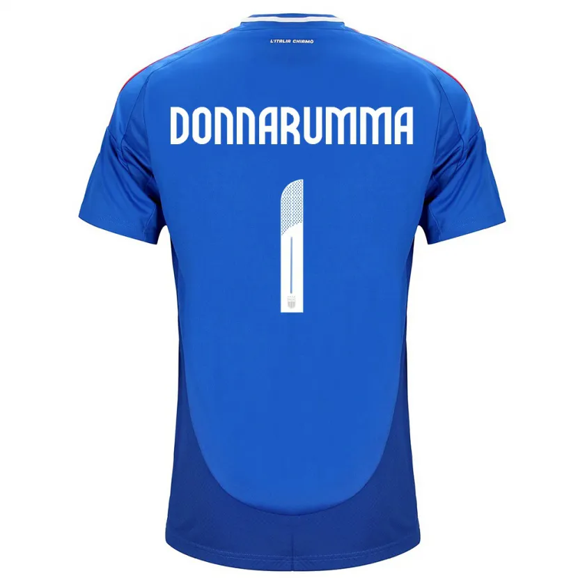 Danxen Mulher Camisola Itália Gianluigi Donnarumma #1 Azul Principal 24-26 Camisa