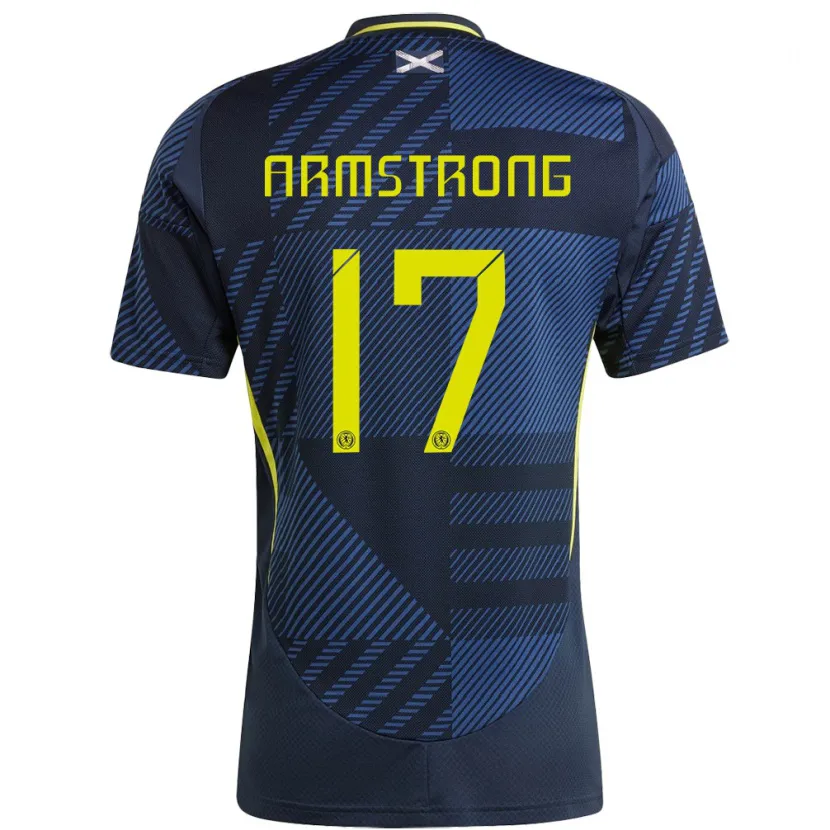 Danxen Mulher Camisola Escócia Stuart Armstrong #17 Azul Escuro Principal 24-26 Camisa