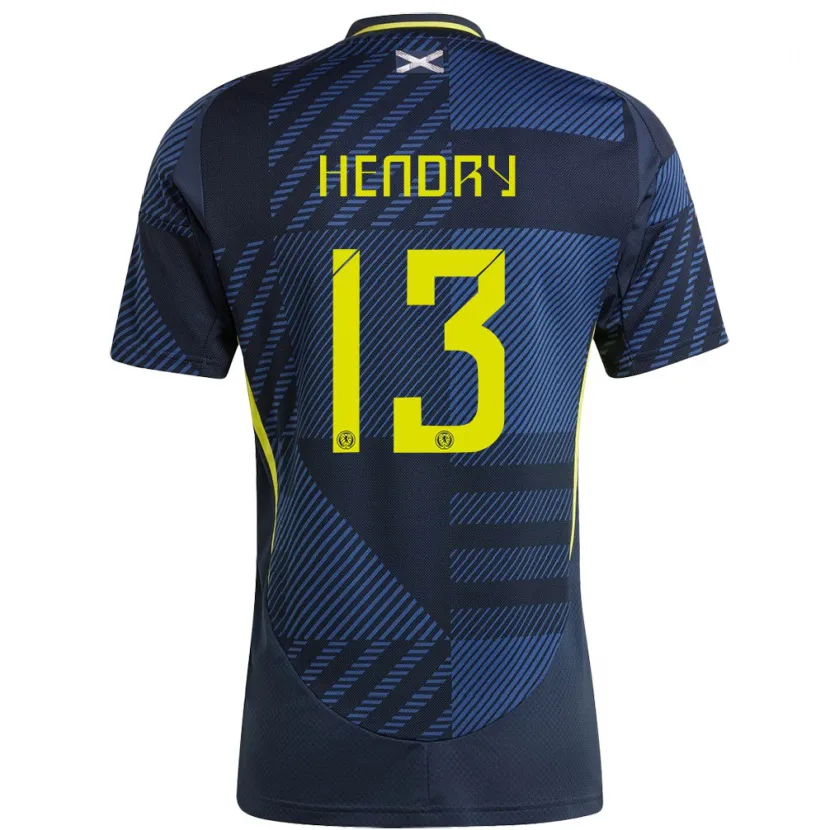 Danxen Mulher Camisola Escócia Jack Hendry #13 Azul Escuro Principal 24-26 Camisa