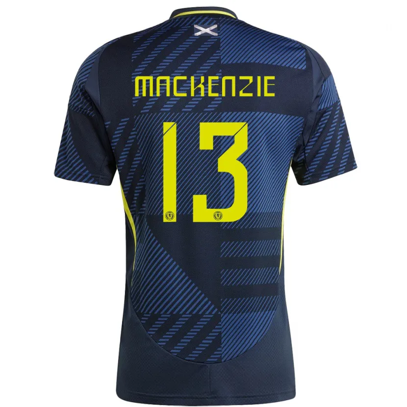 Danxen Mulher Camisola Escócia Zander Mackenzie #13 Azul Escuro Principal 24-26 Camisa