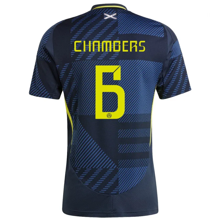 Danxen Mulher Camisola Escócia Sam Chambers #6 Azul Escuro Principal 24-26 Camisa