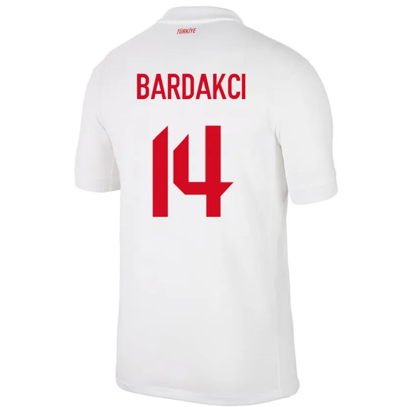 Danxen Mulher Camisola Turquia Abdülkerim Bardakcı #14 Branco Principal 24-26 Camisa