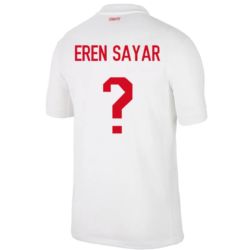 Danxen Mulher Camisola Turquia Emin Eren Sayar #0 Branco Principal 24-26 Camisa