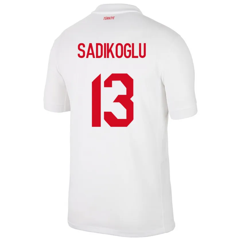 Danxen Mulher Camisola Turquia Birgül Sadıkoğlu #13 Branco Principal 24-26 Camisa