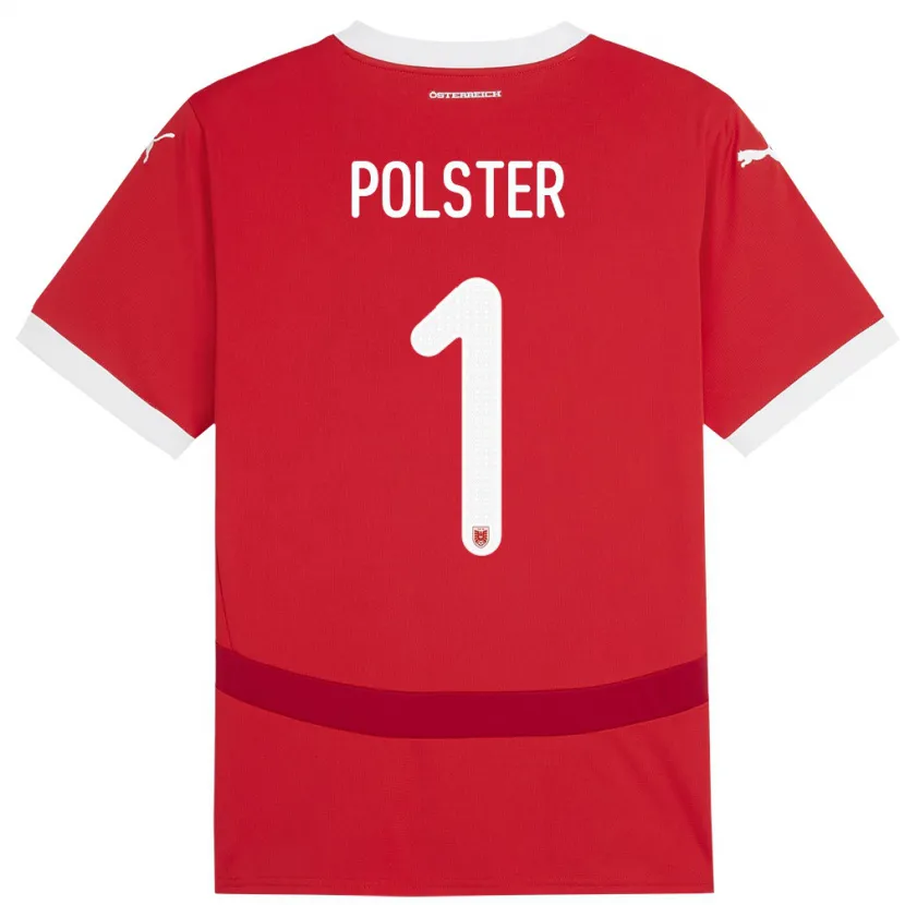 Danxen Mulher Camisola Áustria Nikolas Polster #1 Vermelho Principal 24-26 Camisa