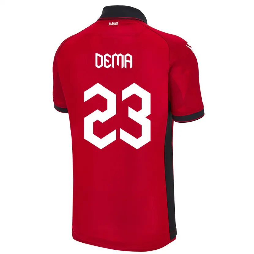 Danxen Mulher Camisola Albânia Endri Dema #23 Vermelho Principal 24-26 Camisa