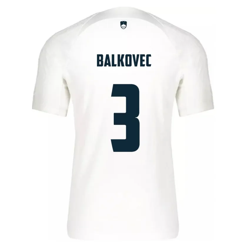 Danxen Mulher Camisola Eslovênia Jure Balkovec #3 Branco Principal 24-26 Camisa