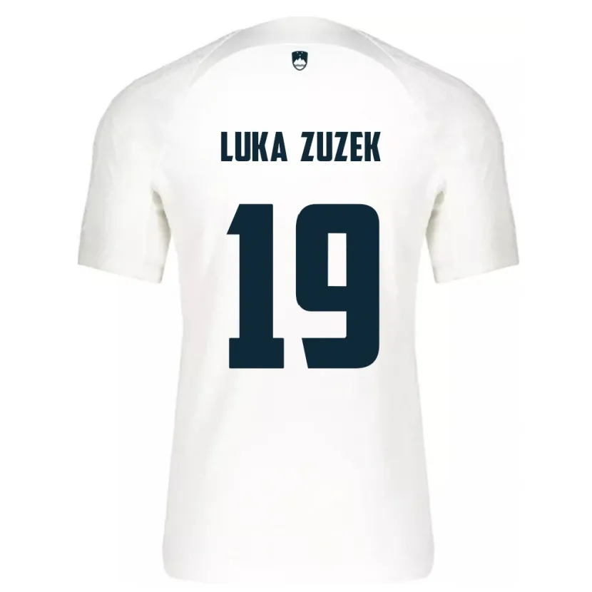 Danxen Mulher Camisola Eslovênia Zan Luka Zuzek #19 Branco Principal 24-26 Camisa