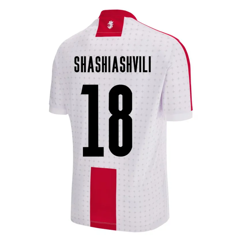 Danxen Mulher Camisola Geórgia Luka Shashiashvili #18 Branco Principal 24-26 Camisa