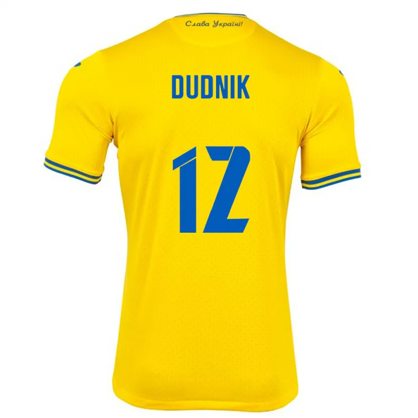 Danxen Mulher Camisola Ucrânia Marina Dudnik #12 Amarelo Principal 24-26 Camisa