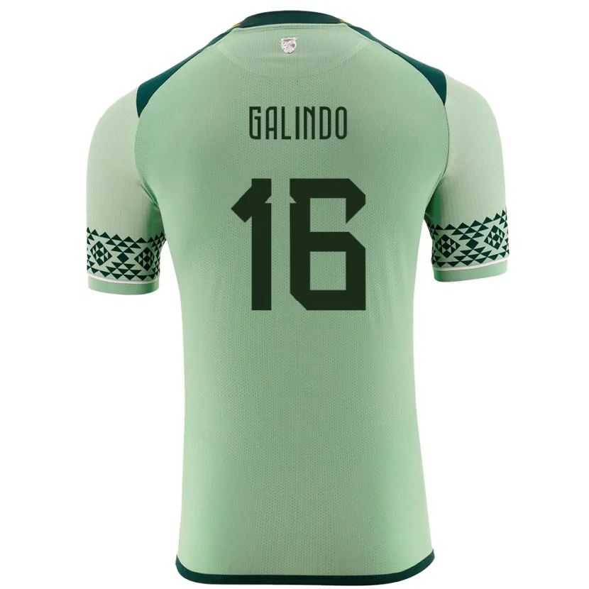 Danxen Mulher Camisola Bolívia Matías Galindo #16 Luz Verde Principal 24-26 Camisa