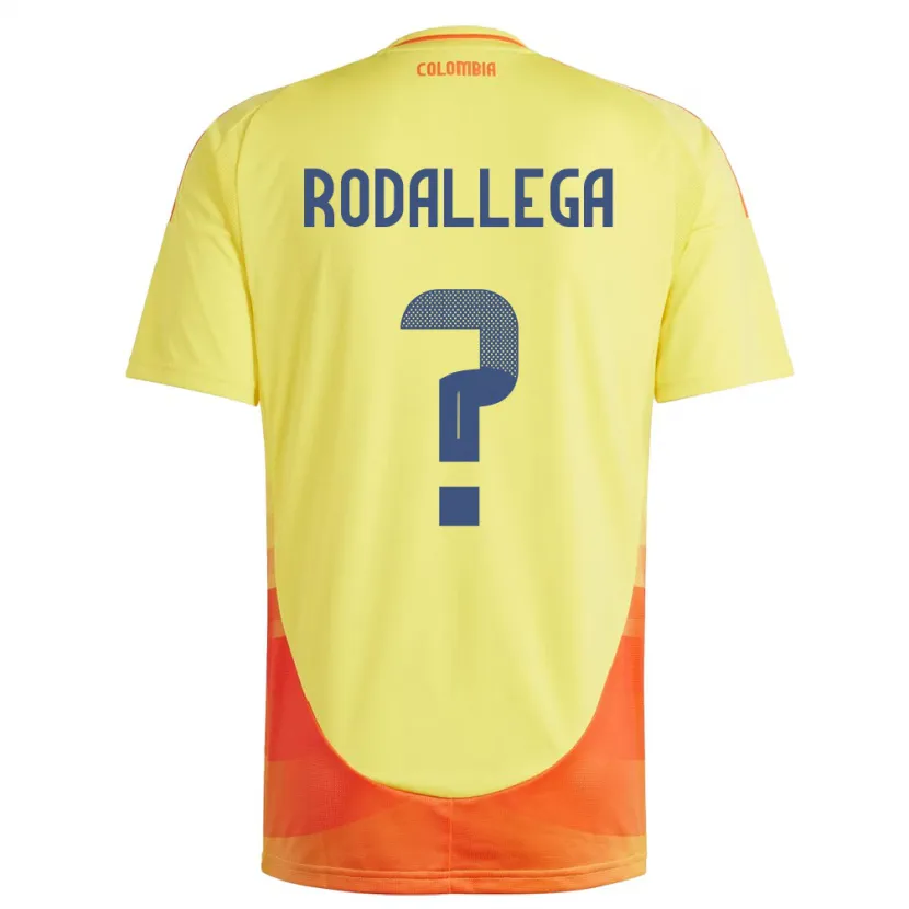 Danxen Mulher Camisola Colômbia Johan Rodallega #0 Amarelo Principal 24-26 Camisa