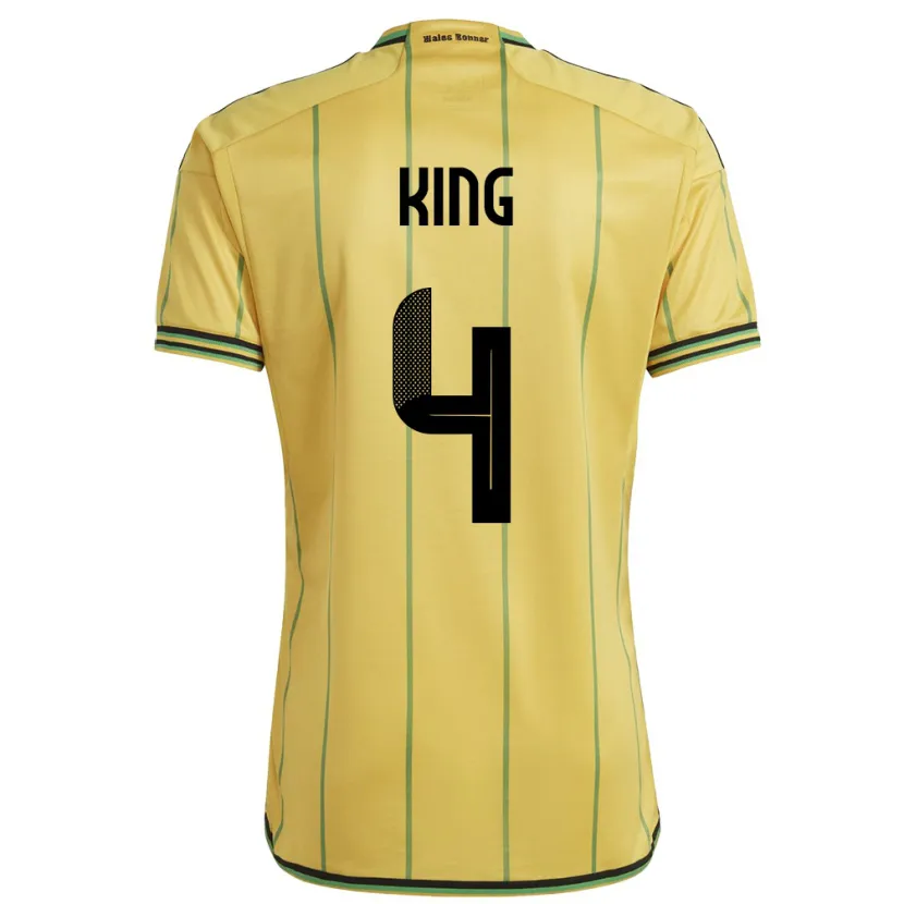 Danxen Mulher Camisola Jamaica Richard King #4 Amarelo Principal 24-26 Camisa