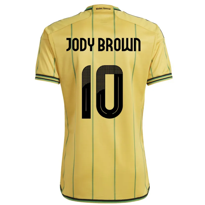 Danxen Mulher Camisola Jamaica Jody Brown #10 Amarelo Principal 24-26 Camisa