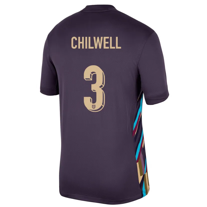 Danxen Mulher Camisola Inglaterra Ben Chilwell #3 Passa Escura Alternativa 24-26 Camisa