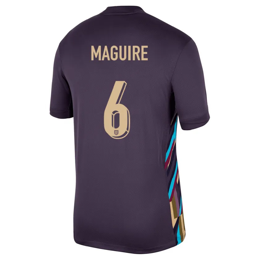 Danxen Mulher Camisola Inglaterra Harry Maguire #6 Passa Escura Alternativa 24-26 Camisa