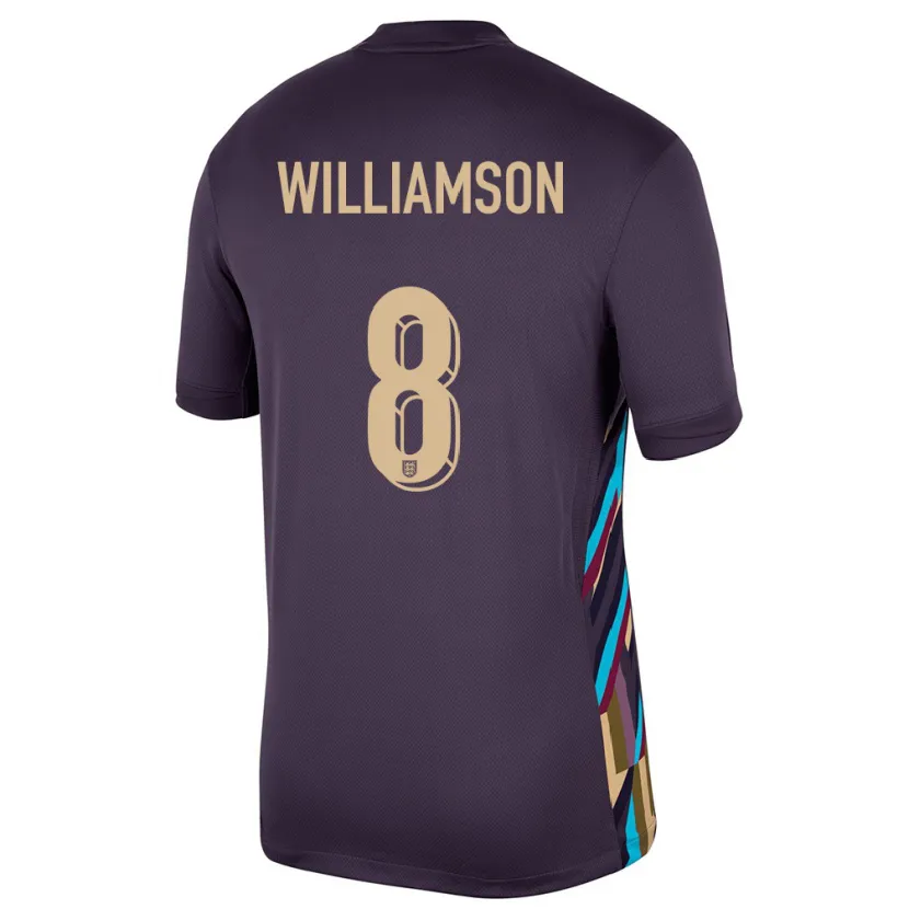 Danxen Mulher Camisola Inglaterra Leah Williamson #8 Passa Escura Alternativa 24-26 Camisa