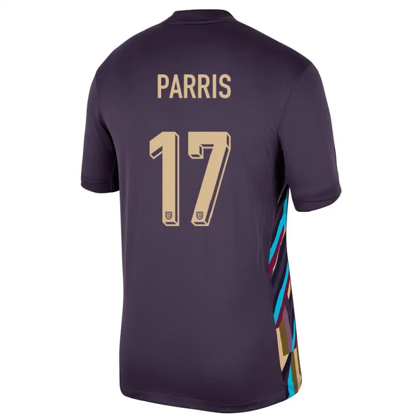 Danxen Mulher Camisola Inglaterra Nikita Parris #17 Passa Escura Alternativa 24-26 Camisa