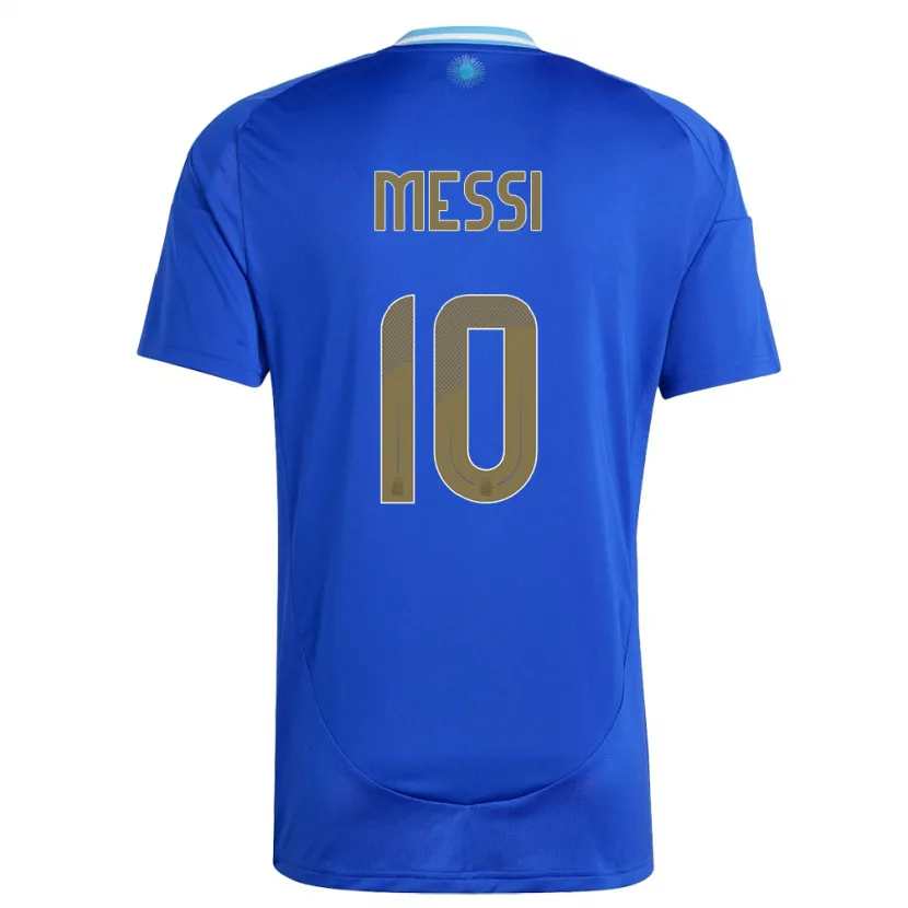 Danxen Mulher Camisola Argentina Lionel Messi #10 Azul Alternativa 24-26 Camisa
