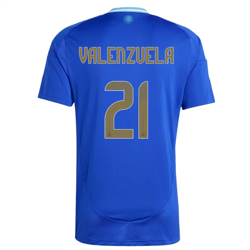 Danxen Mulher Camisola Argentina Fernando Valenzuela #21 Azul Alternativa 24-26 Camisa