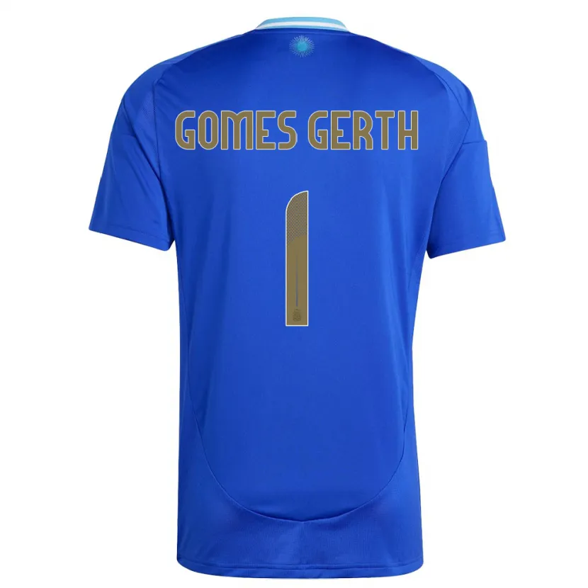 Danxen Mulher Camisola Argentina Federico Gomes Gerth #1 Azul Alternativa 24-26 Camisa
