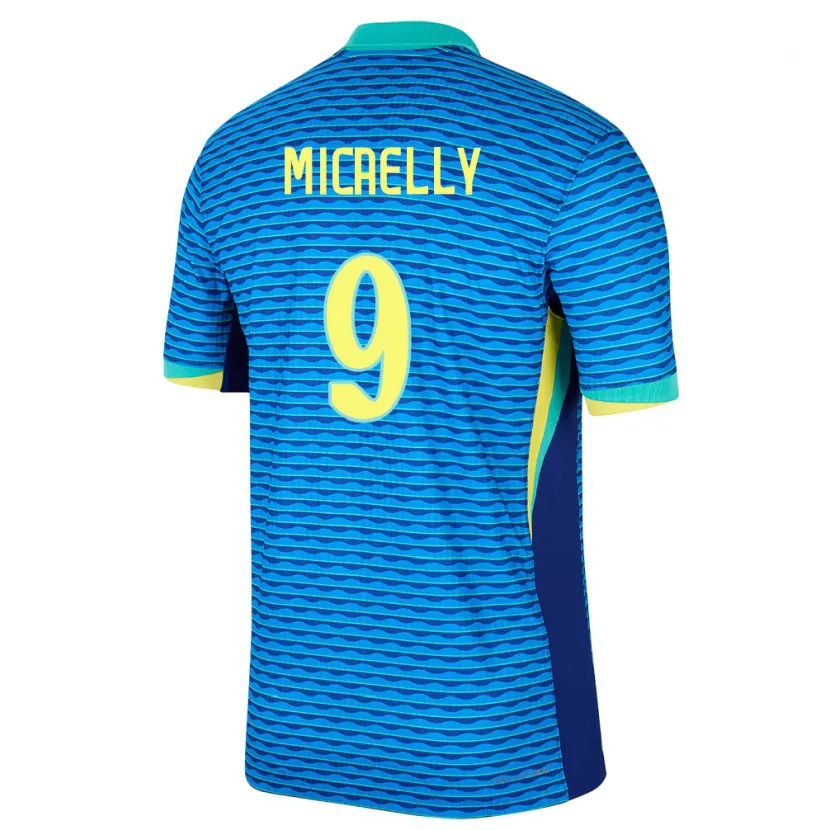 Danxen Mulher Camisola Brasil Micaelly #9 Azul Alternativa 24-26 Camisa