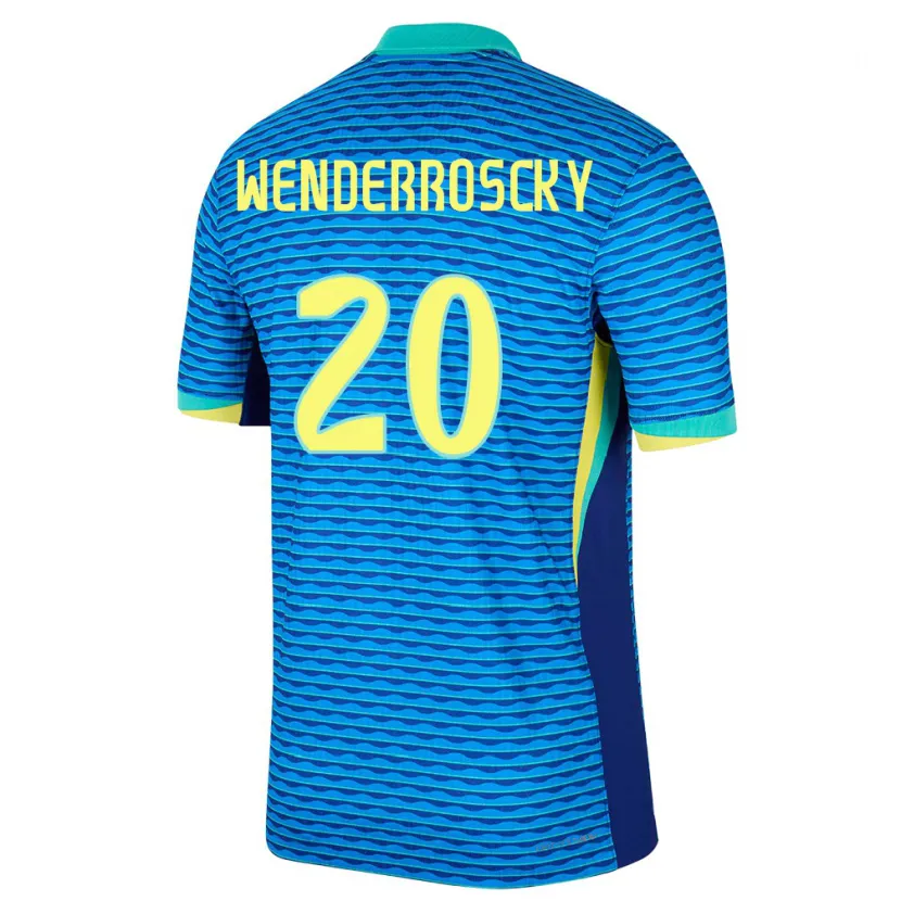 Danxen Mulher Camisola Brasil Arthur Wenderroscky #20 Azul Alternativa 24-26 Camisa