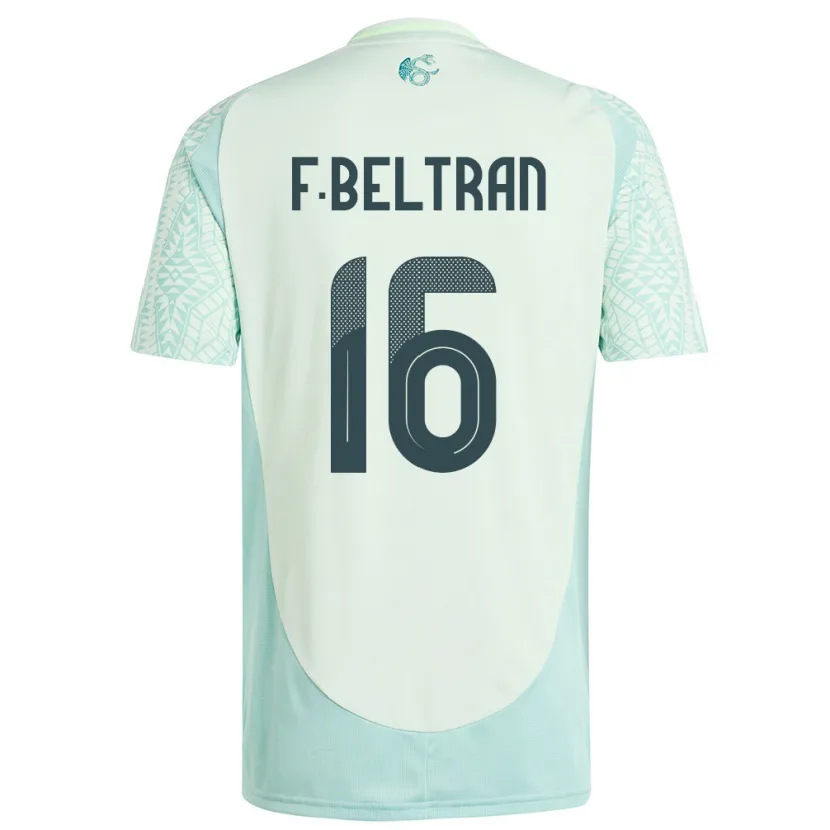 Danxen Mulher Camisola México Fernando Beltran #16 Linho Verde Alternativa 24-26 Camisa
