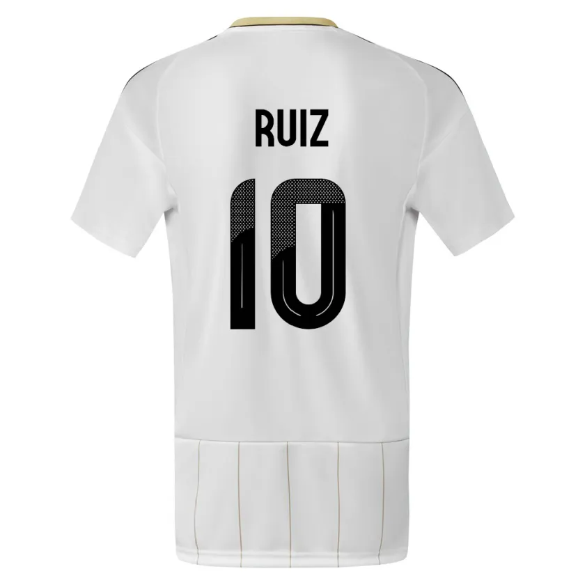 Danxen Mulher Camisola Costa Rica Bryan Ruiz #10 Branco Alternativa 24-26 Camisa