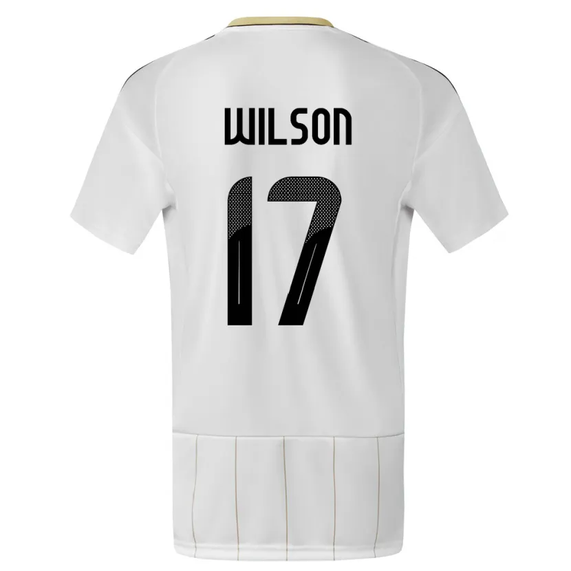 Danxen Mulher Camisola Costa Rica Roan Wilson #17 Branco Alternativa 24-26 Camisa