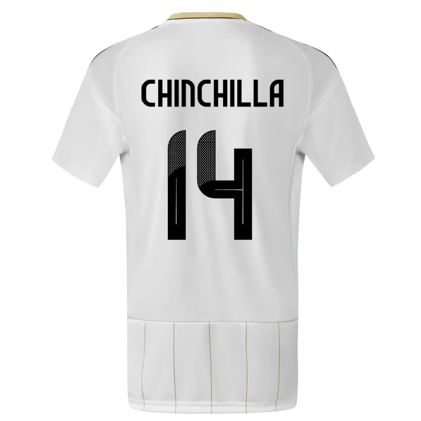 Danxen Mulher Camisola Costa Rica Priscila Chinchilla #14 Branco Alternativa 24-26 Camisa