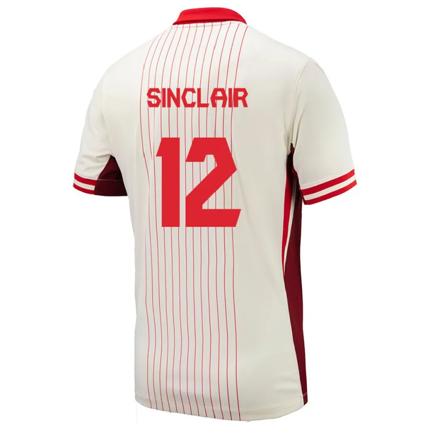 Danxen Mulher Camisola Canadá Christine Sinclair #12 Branco Alternativa 24-26 Camisa