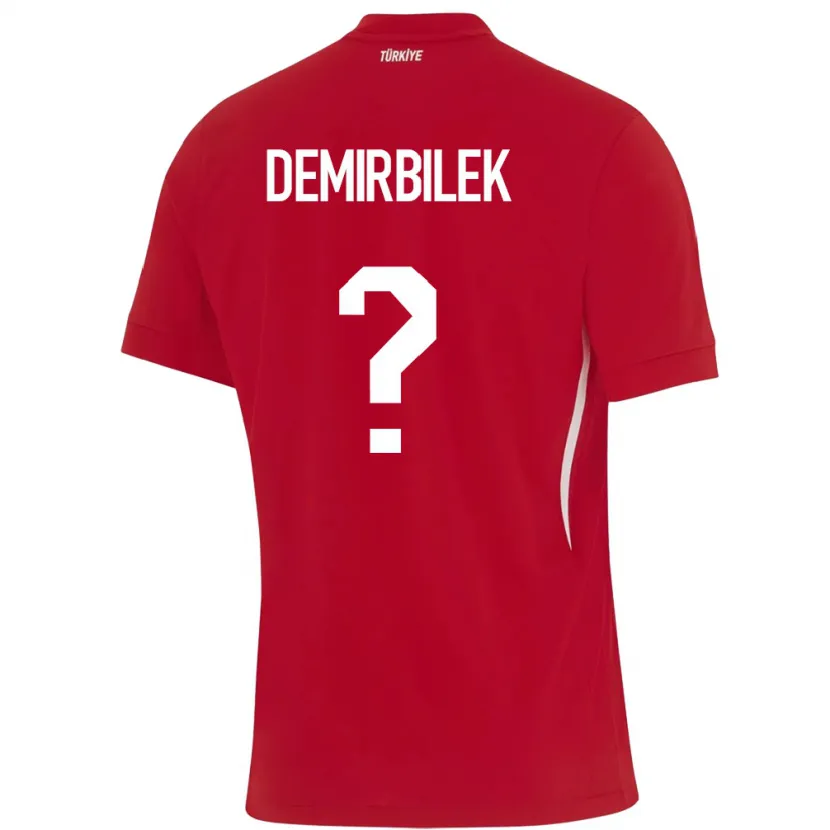 Danxen Mulher Camisola Turquia Ali Demirbilek #0 Vermelho Alternativa 24-26 Camisa