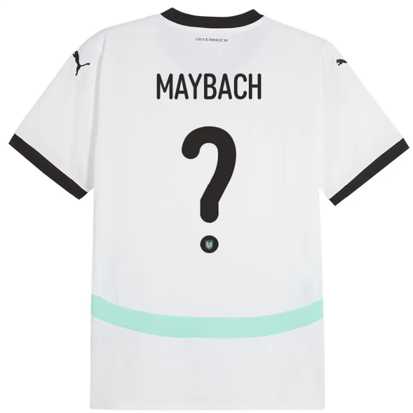 Danxen Mulher Camisola Áustria Philipp Maybach #0 Branco Alternativa 24-26 Camisa