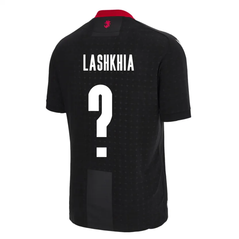 Danxen Mulher Camisola Geórgia Luka Lashkhia #0 Preto Alternativa 24-26 Camisa