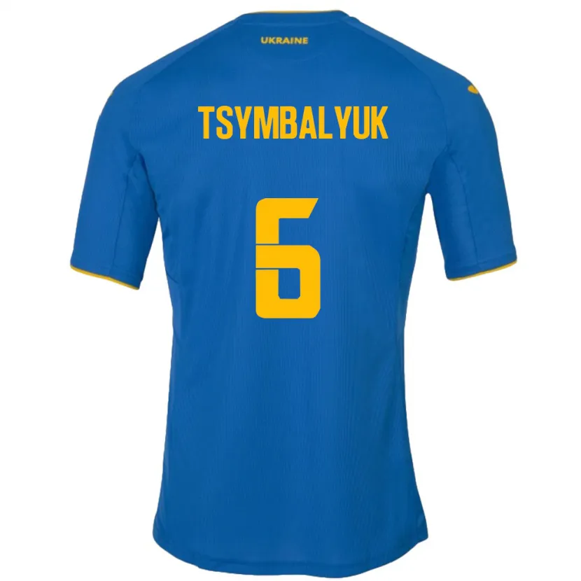 Danxen Mulher Camisola Ucrânia Maksym Tsymbalyuk #6 Azul Alternativa 24-26 Camisa