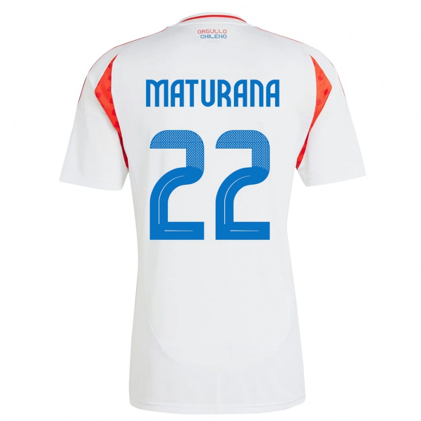 Danxen Mulher Camisola Chile Martín Maturana #22 Branco Alternativa 24-26 Camisa