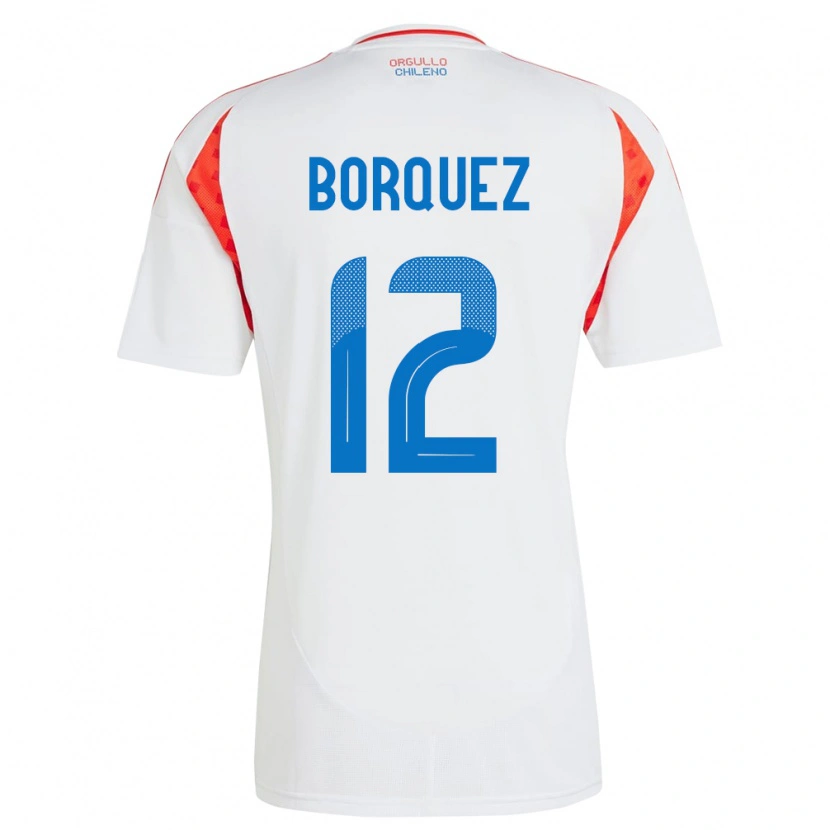 Danxen Mulher Camisola Chile Gabriela Bórquez #12 Branco Alternativa 24-26 Camisa