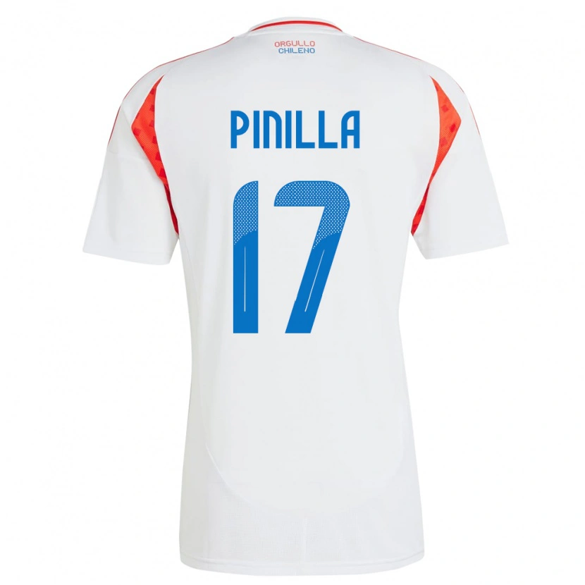 Danxen Mulher Camisola Chile Fernanda Pinilla #17 Branco Alternativa 24-26 Camisa